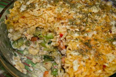 easy steps to cook, veg, pie, noodles pie, recipe