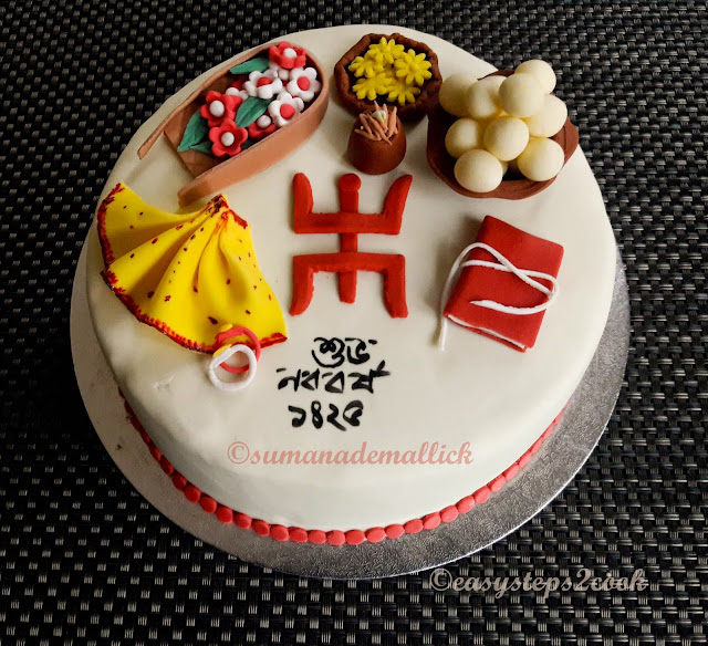 poila boishakh, nabonorsho, cake art, fondant