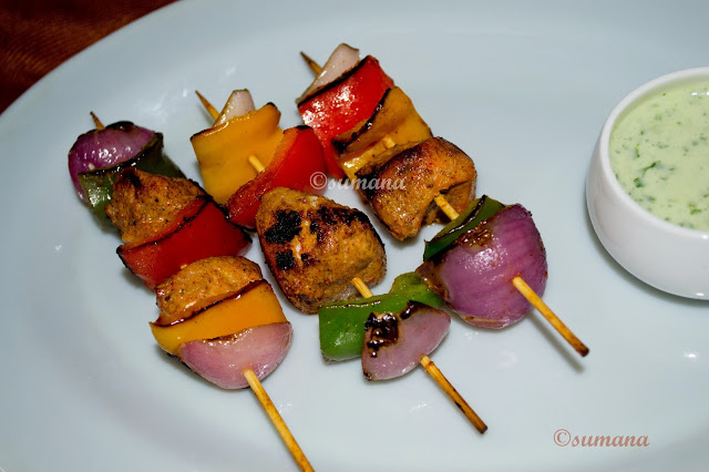 Pan Fried Chicken tikka, kabab, tandoori made at home