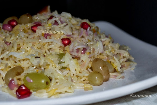 Easy to cook Indian pulao with fruits
