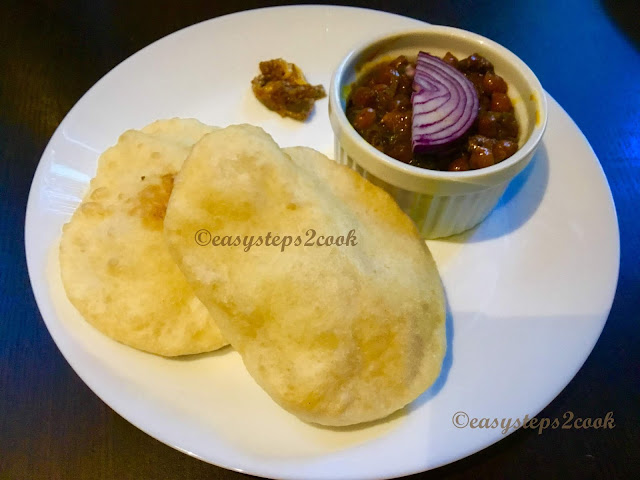 bature with chole or chana