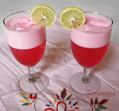 easy steps to cook mocktail, lemon mocktail, pink mocktail, easysteps2cook