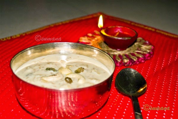 Recipe of Rice kheer prepared with dates palm jaggery