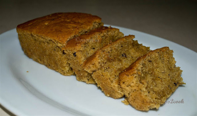 Eggless ginger cake with cinnamon and clove powder