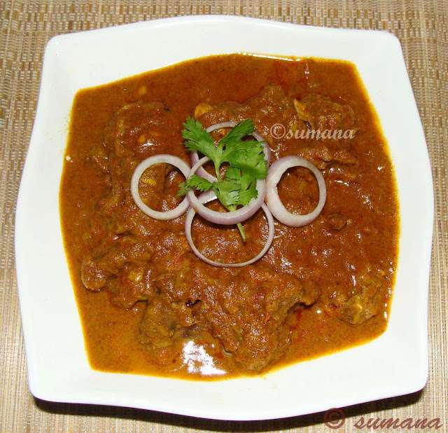 Malwani mutton is a medium spicy mutton curry made in Malwani style