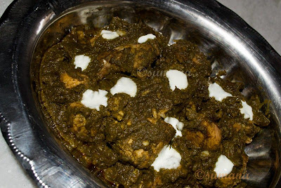 Palak Murg, Palak Chicken, Chicken in spinach sauce, non veg easy steps to cook