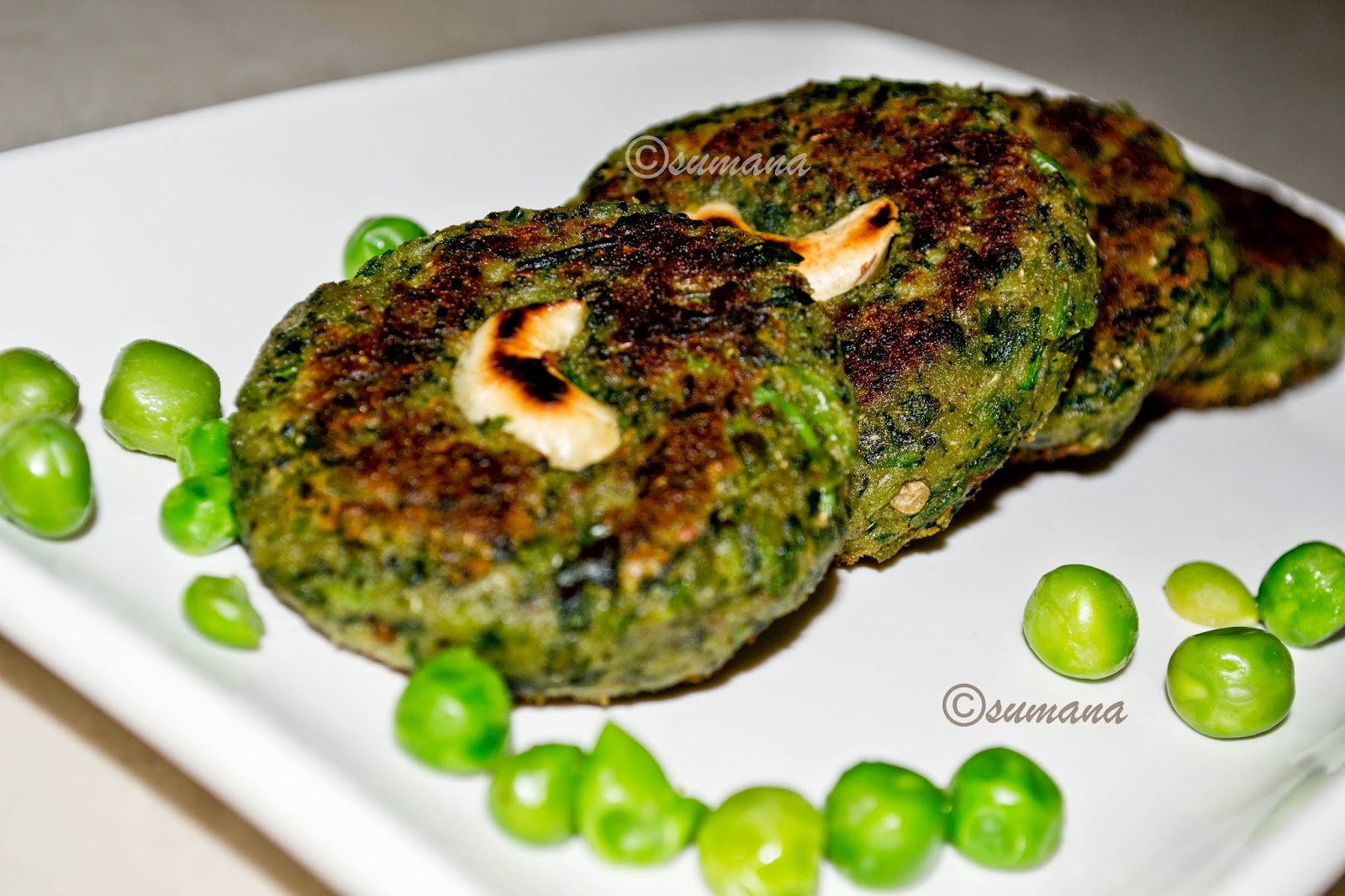 pure veg hara bhara kebab with green peas spinach and paneer