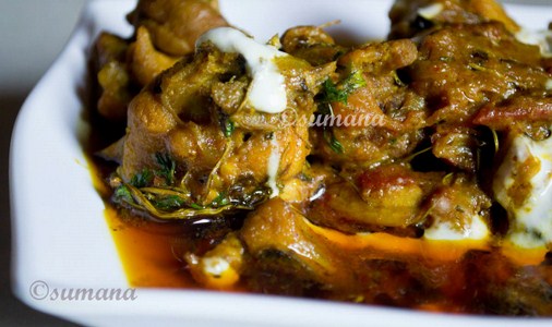 Easy to cook chicken bharta recipe wtch cashew paste