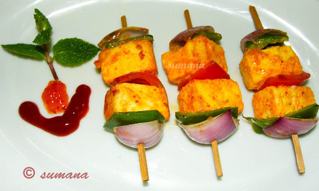 easy recipe to cook paneer sashlik a delicious veg starter at home